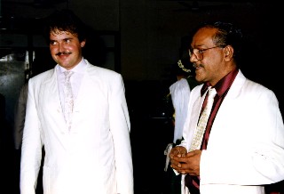 S. Ram Bharati and Christian Piaget at the inauguration of Performing Arts and Research Academy in Switzerland