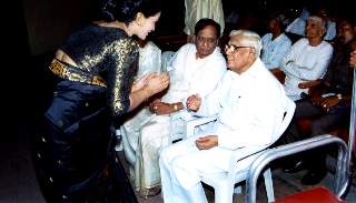 Dr. Saraswati, Thiru R. Venkatraman, Dr. Balamuralikrishna