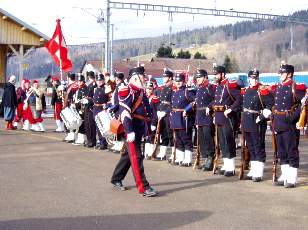 Commmoration 1 fvrier 1871, l'arme du Gnral Bourbaki entre aux Verrires