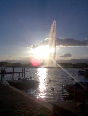 Le jet d'eau en fvrier