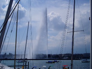 Le jet d'eau en mai