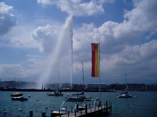 Le jet d'eau en mai