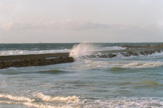 Tempte avec mare haute en Bretagne