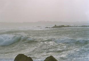 Tempte avec mare haute en Bretagne