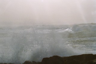 Tempte avec mare haute en Bretagne