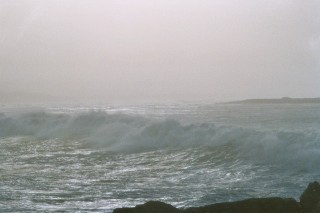 Tempte avec mare haute en Bretagne