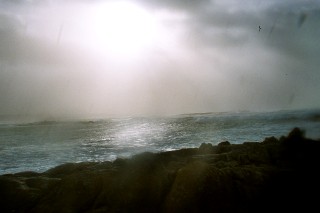 Tempte avec mare haute en Bretagne