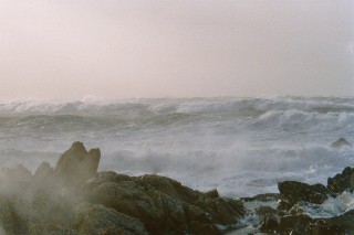 Tempte avec mare haute en Bretagne