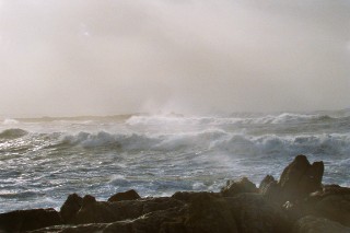 Tempte avec mare haute en Bretagne