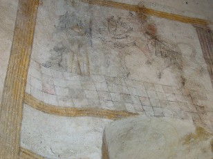 Peinture mdival ; Partage du manteau de Saint Martin