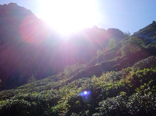 La monte au lac Bleu